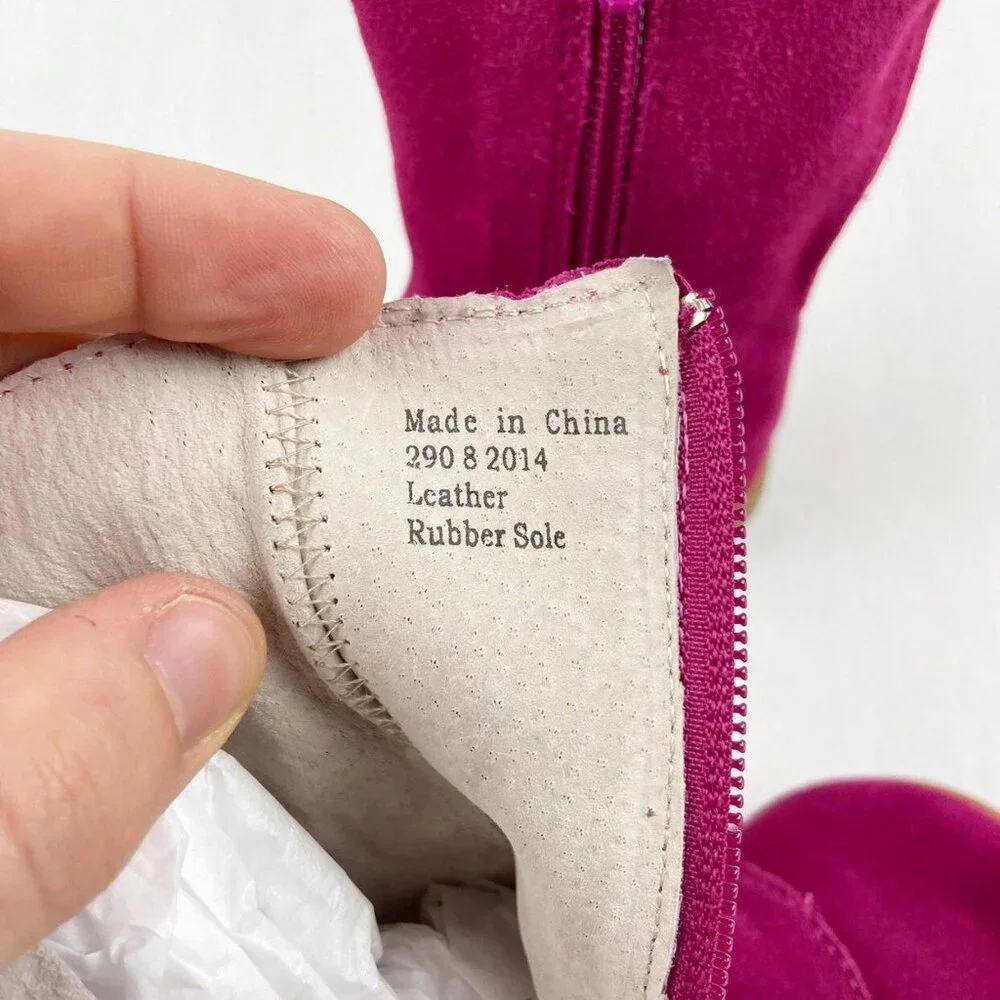 Livie & Luca Tiempo Boots in Fuchsia Suede 4 Infant